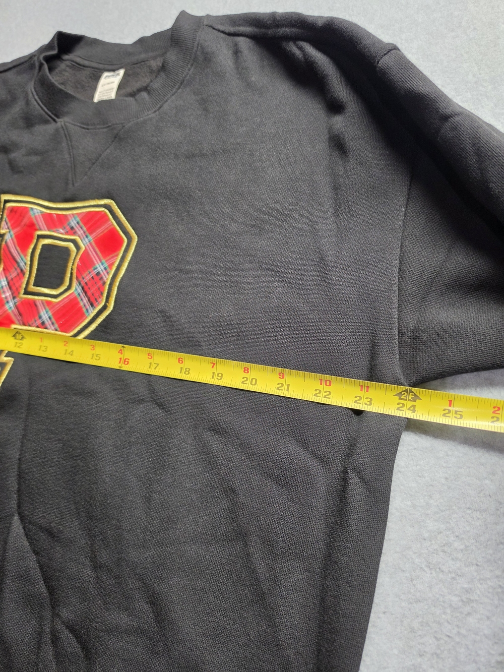 Victoria's Secret PINK Black Campus Fleece Oversized Crewneck Sweatshirt Size L - Picture 5 of 7